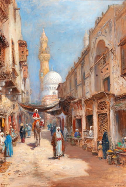 Frans Wilhelm Odelmark - Bazaar in Cairo