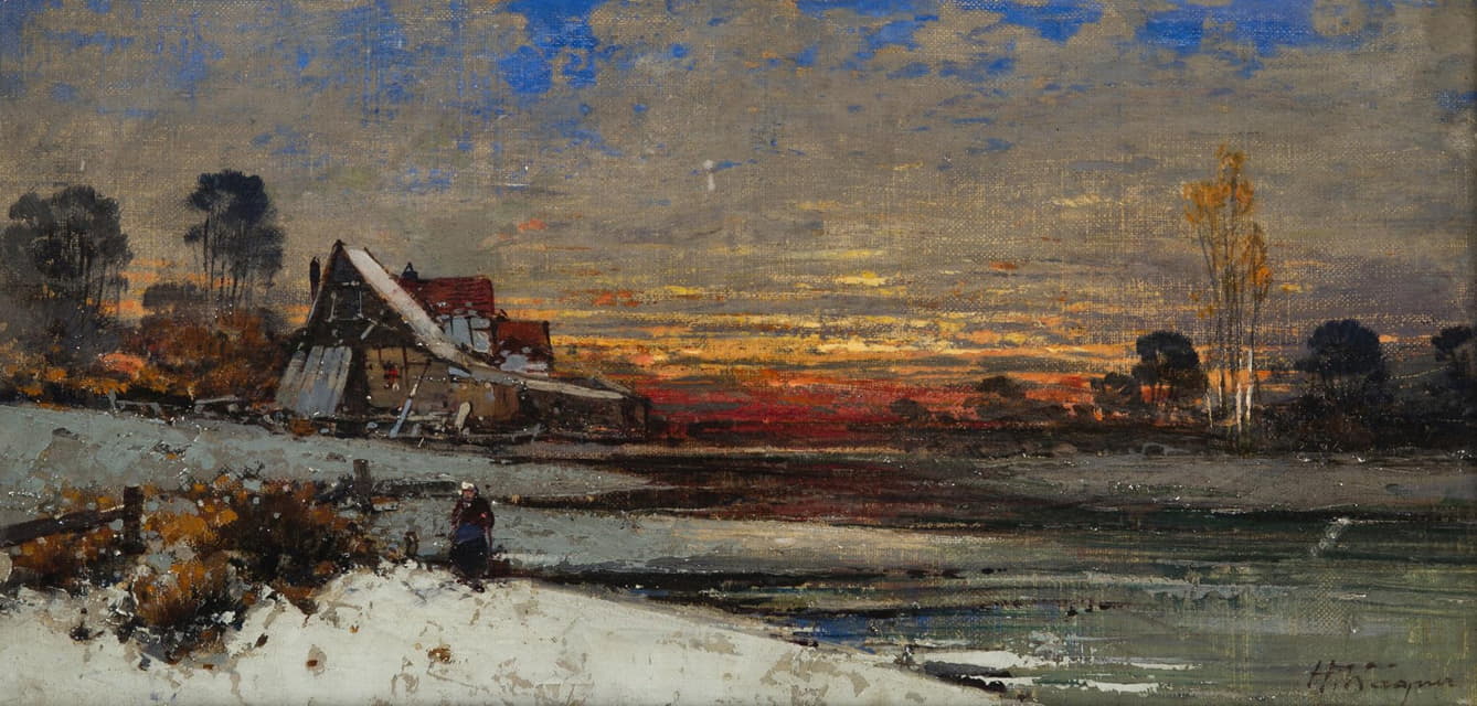 Georg Fischhof - Winter Sunset