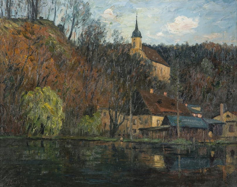 Georg Lemm - The Castle Pond in Tharandt