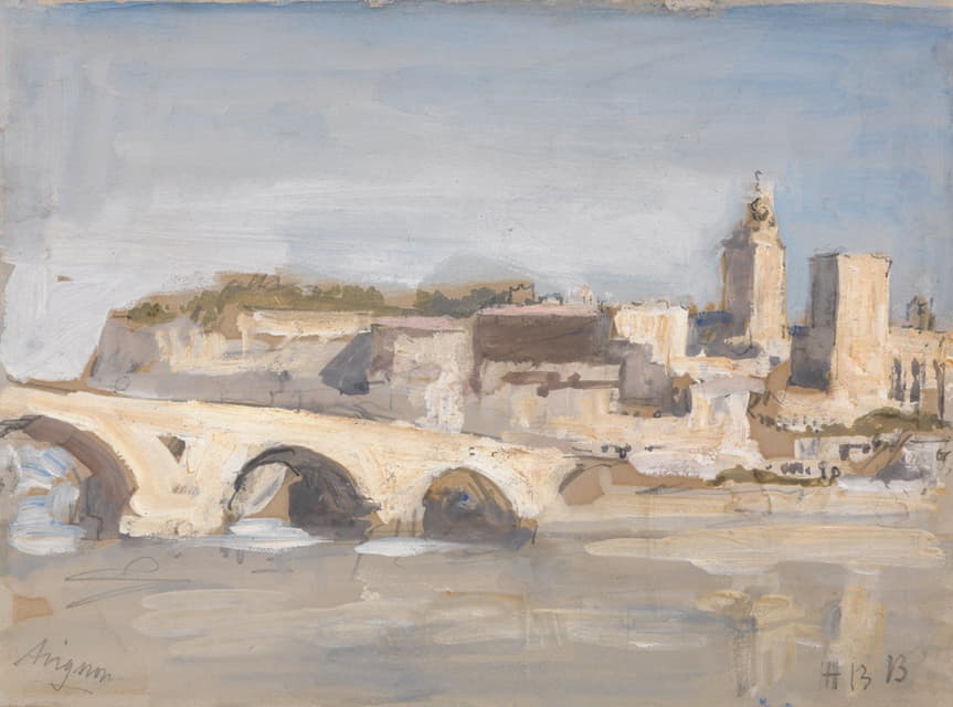 Hercules Brabazon Brabazon - Avignon; Bridge over a River