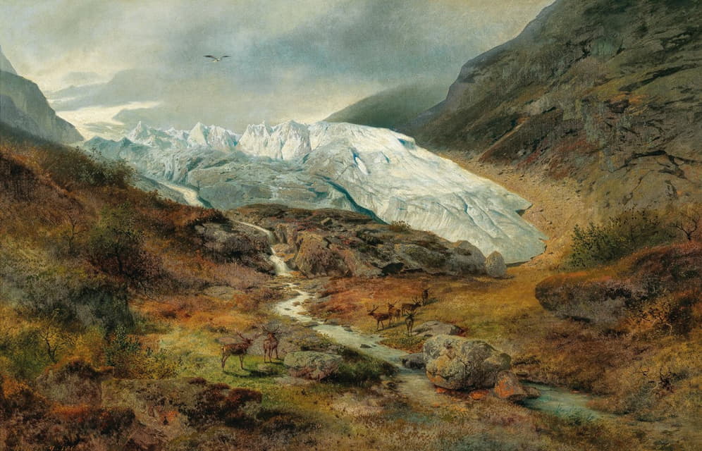 Hermann Ottomar Herzog - Gletscherlandschaft