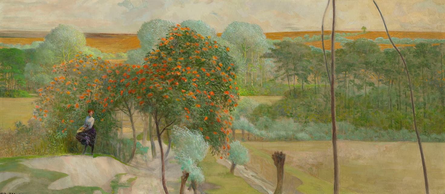 Jacek Malczewski - Landscape with rowanberry