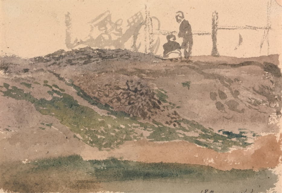 John Linnell - Figures on a Bank, Kensington Gravel Pits