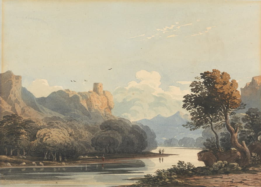 John Varley - Landscape with a Distant Tower