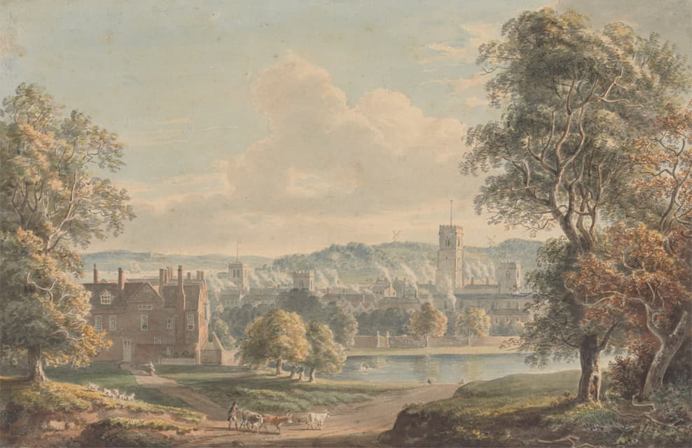Paul Sandby - Ipswich from the Grounds of Christchurch Mansion