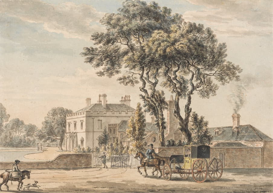 Paul Sandby - North-East View of Sir John Elvil’s House on Englefield Green near Egham in Surrey