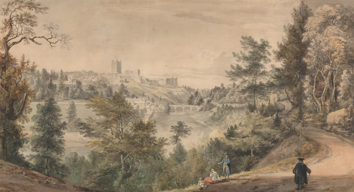 Paul Sandby - View of Richmond Castle, Yorkshire