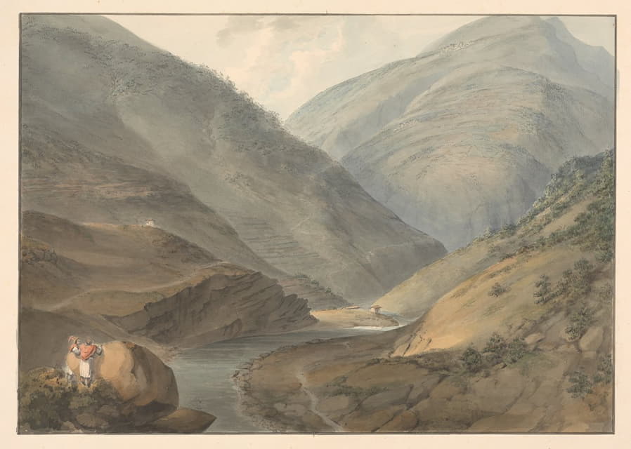Samuel Davis - Mountainous Landscape with River