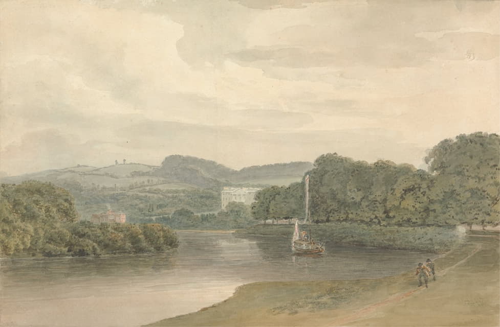 Samuel Davis - River Scene with an Unidentified Country House