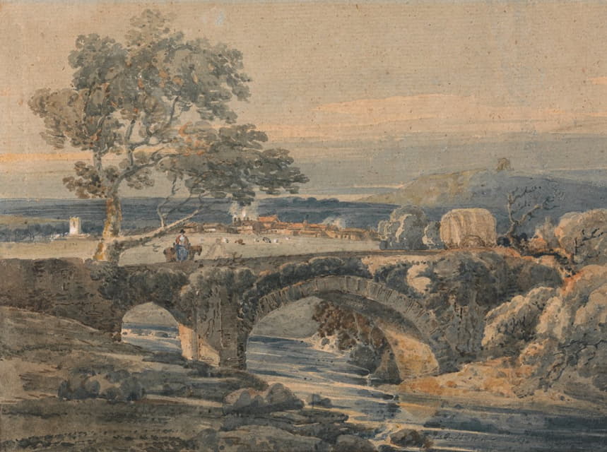 Thomas Girtin - The Old Bridge in Devon
