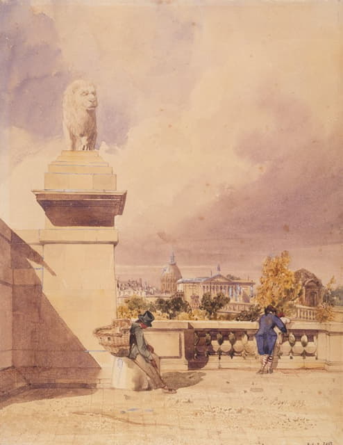 Thomas Shotter Boys - Le pont de la Concorde et la Chambre des Députés, vue prise de la terrasse des Tuileries