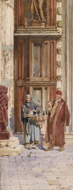 Alberto Prosdocimi - Weinverkäuferin vor dem Dogenpalast