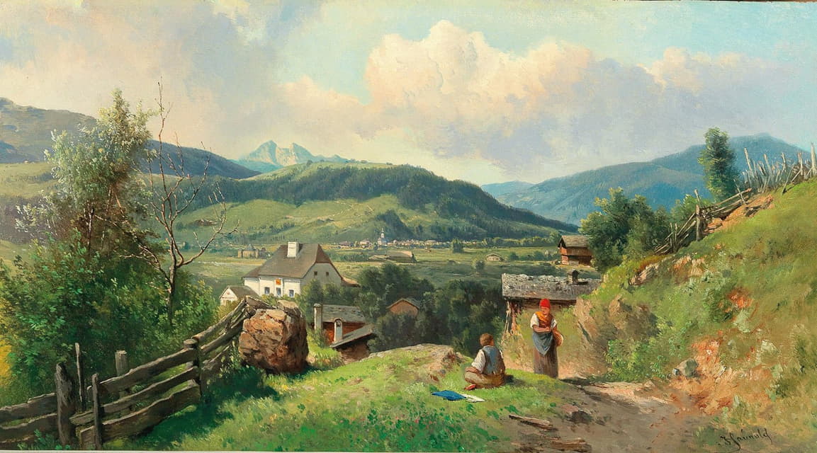 Carl Franz Emanuel Haunold - A view of Radstadt im Pongau