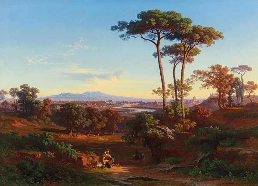 Johann Jakob Frey - Ansicht von Rom vom Monte Mario