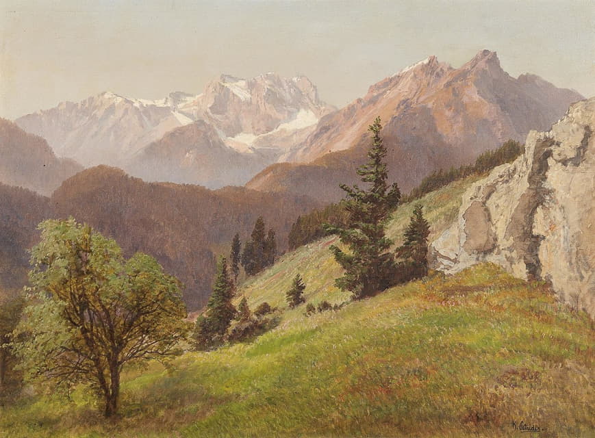 Konrad Petrides - Mountain Landscape