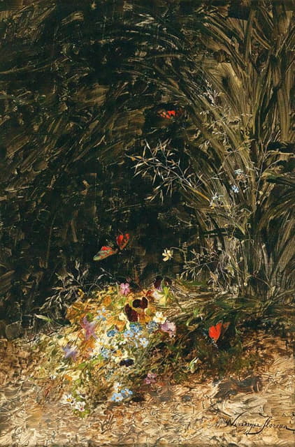 Olga Wisinger-Florian - A bouquet of wildflowers