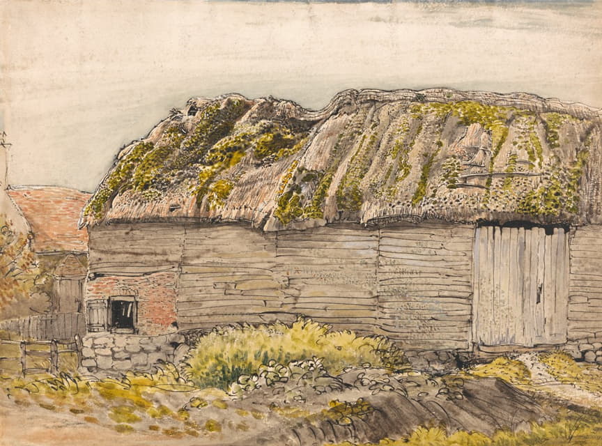 Samuel Palmer - A Barn with a Mossy Roof, Shoreham