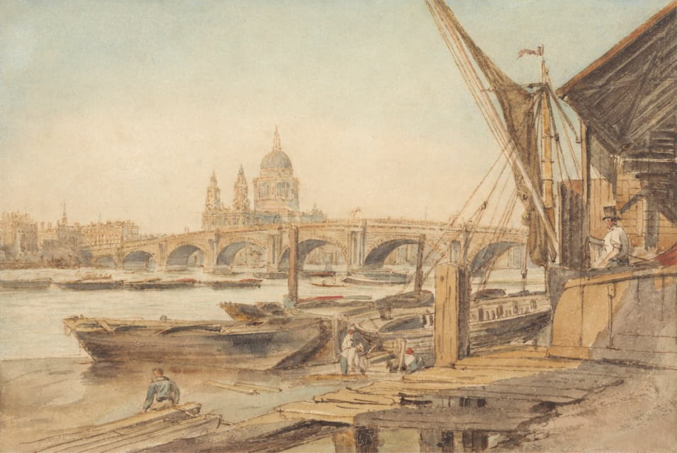 William Henry Hunt - St. Paul’s Cathedral and Blackfriar’s Bridge