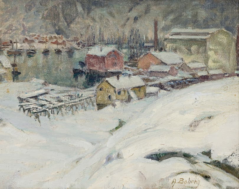 Anna Boberg - Overcast Weather. Study from North Norway