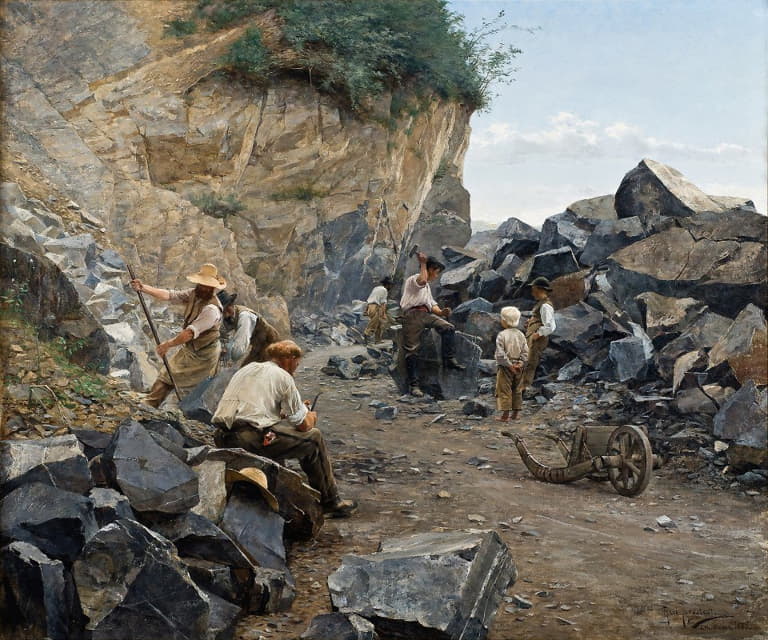 Axel Jungstedt - In the Quarry. Motif from Switzerland