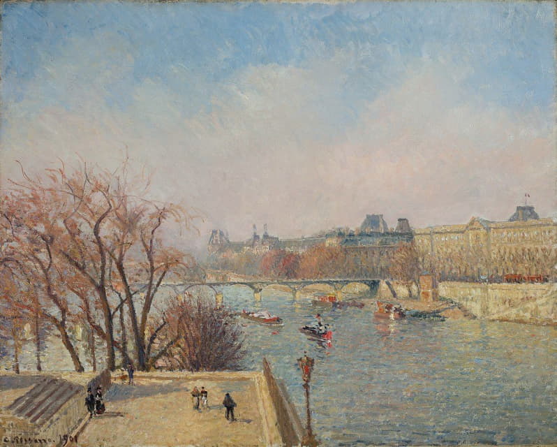 Camille Pissarro - The Louvre, Morning, Sunlight