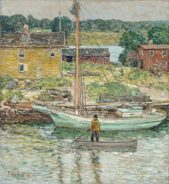Childe Hassam - Oyster Sloop,Cos Cob