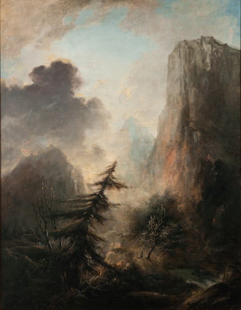 Elias Martin - Romantic Landscape with Spruce