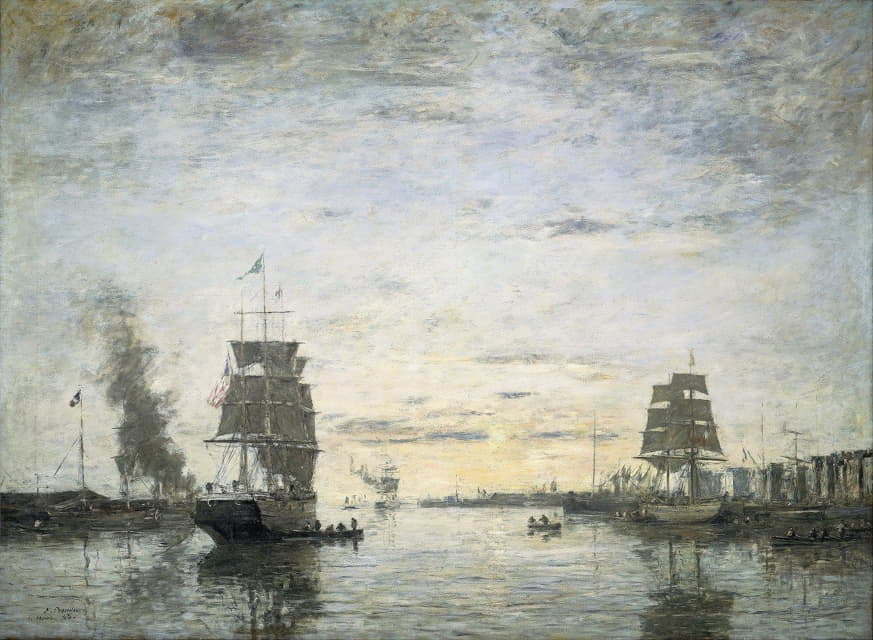 Eugène Boudin - Entrance to the Harbor,Le Havre