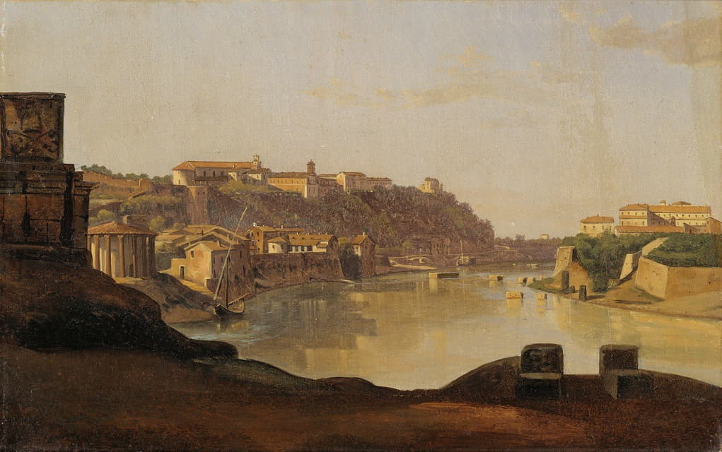 Gustaf Söderberg - View over the Tiber to the Aventine, Rome