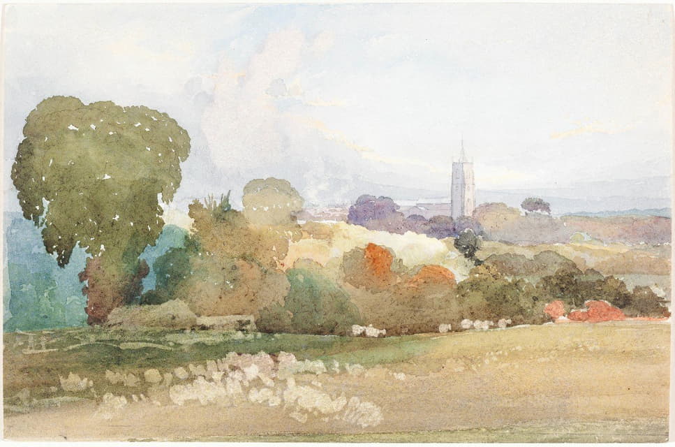 James Bulwer - Landscape with Church Steeple