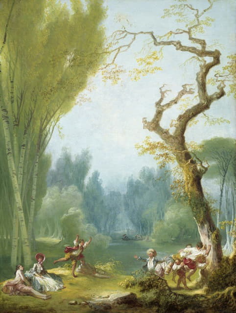 Jean-Honoré Fragonard - A Game of Horse and Rider
