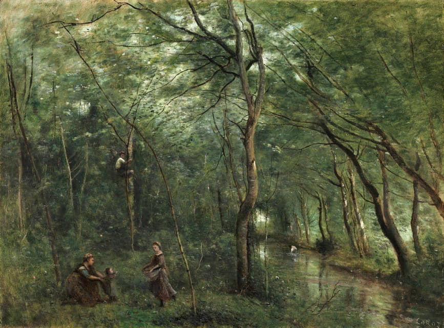 Jean-Baptiste-Camille Corot - The Eel Gatherers