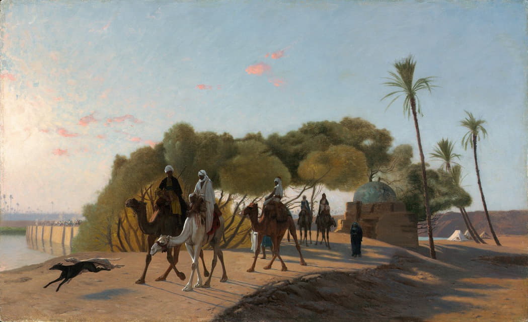 Jean-Léon Gérôme - Leaving the Oasis