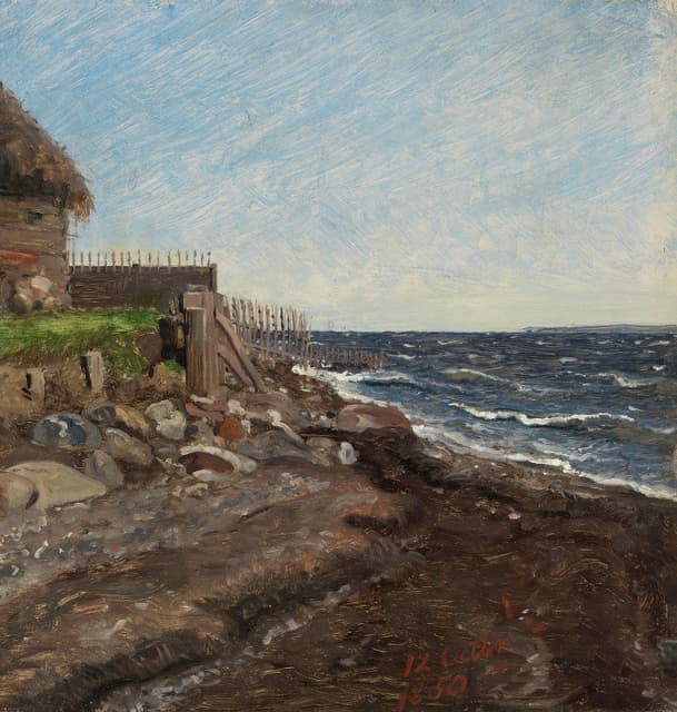 Jørgen Roed - The Coast at Hellebæk. Study