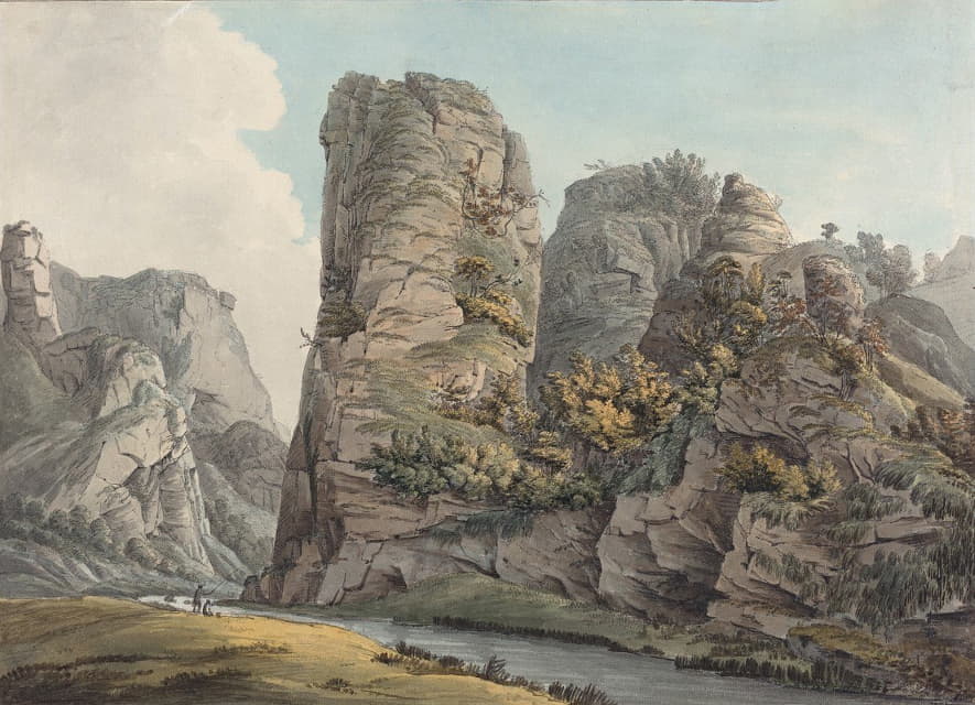 William Day - A Singular Rock in Dove-Dale named the Pickerell
