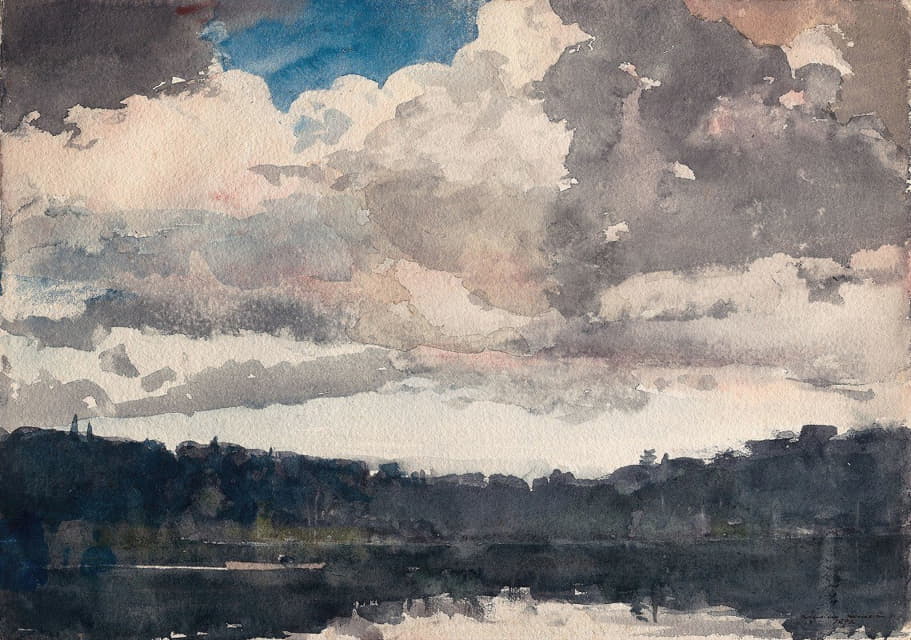 Winslow Homer - The Lone Boat, North Woods Club, Adirondacks