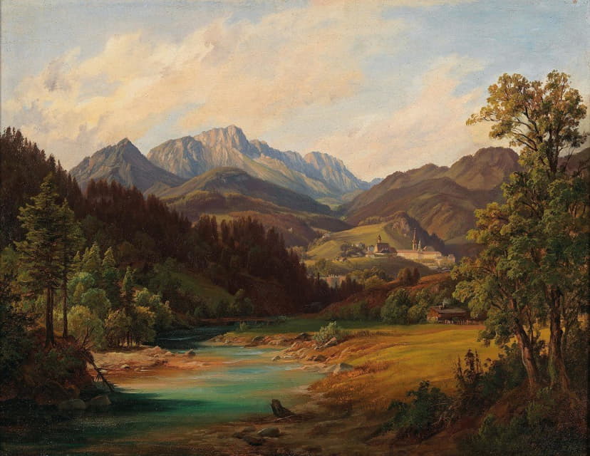 Anton Schiffer - Landschaft Mit Kloster