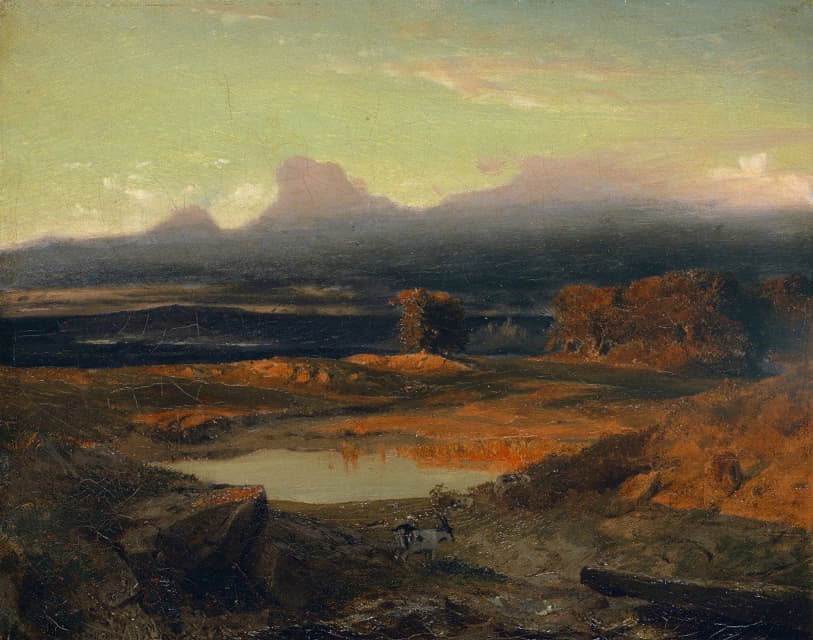 日落时的风景，1849年