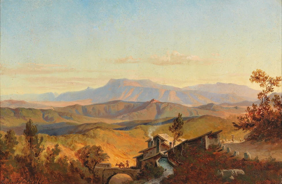 Edmund Von Wörndle - View From The Sabine Hills Near Rome