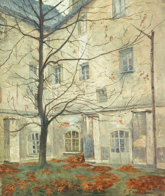Georges-Émile Carette - La Cour Lacordaire, Au Couvent Des Carmes, Rue De Vaugirard