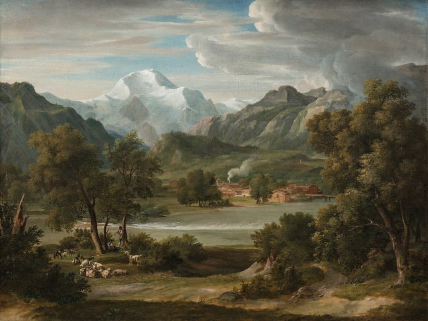 Joseph Anton Koch - Lauterbrunnertal Near Unterseen With A View Of The Jungfrau