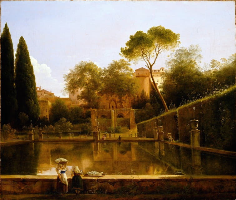 Pierre-Athanase Chauvin - View Of The Gardens Of The Villa D’este, Tivoli