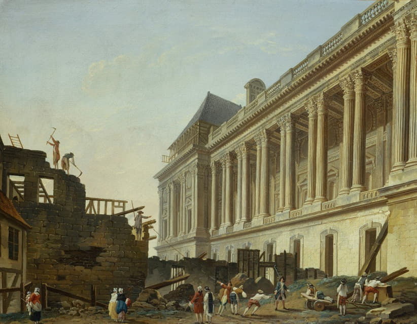 清理卢浮宫的柱廊