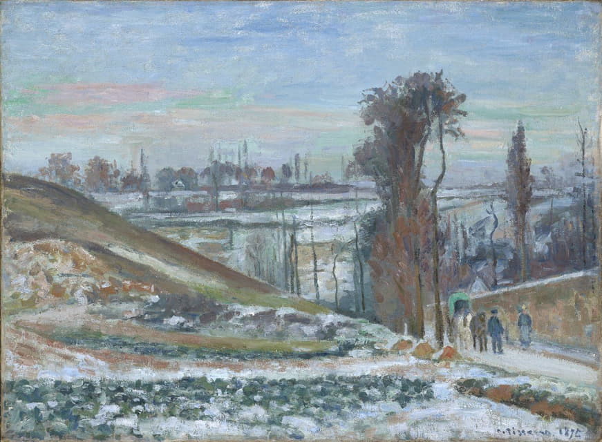 Camille Pissarro - Snowy Landscape near l’Hermitage