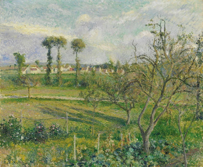 Camille Pissarro - Soleil Couchant Au Valhermeil, Auvers-Sur-Oise