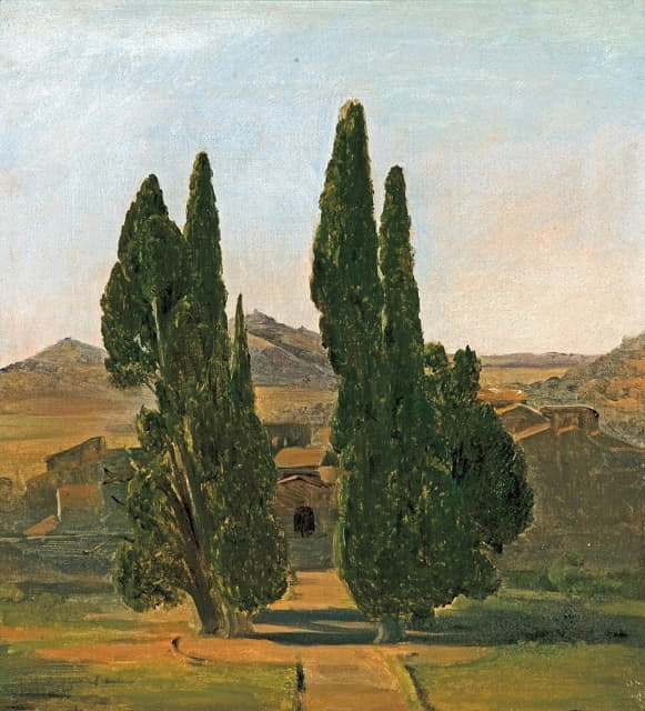 Charles Lock Eastlake - Cypress trees at the Villa d’Este