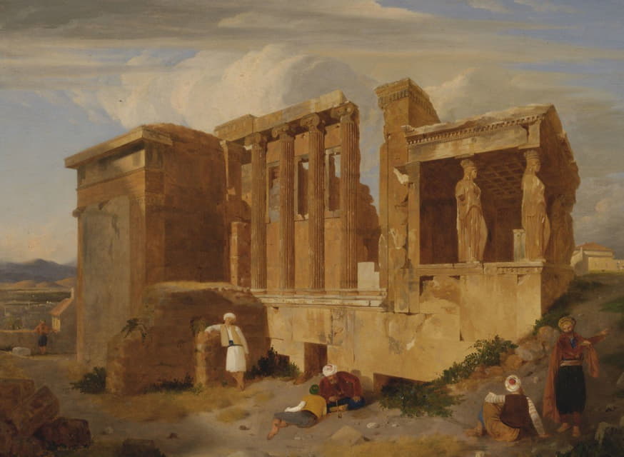 Charles Lock Eastlake - The Erechtheum, Athens, with Figures in the Foreground