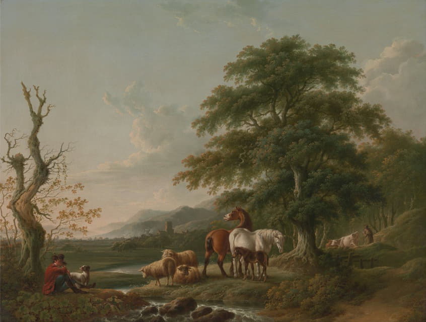 Charles Towne - Landscape with a Shepherd