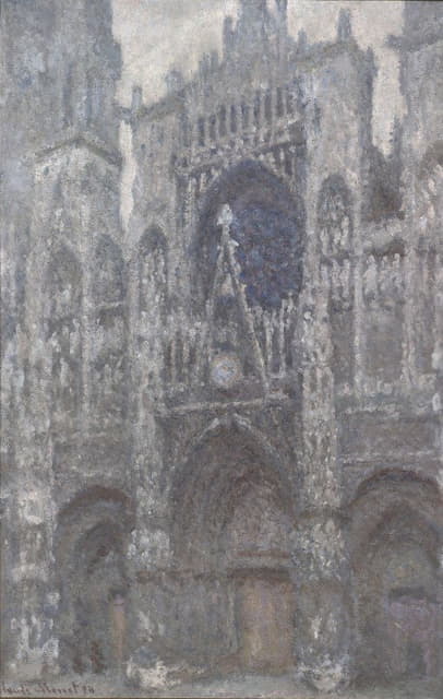 Claude Monet - The Cathedral in Rouen. The portal, Grey Weather