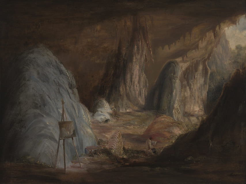 Conrad Martens - Stalagmites, Burragalong Cavern